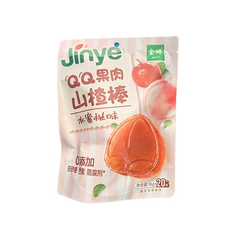 金晔  QQ果肉山楂棒（水蜜桃味） 96g/包 日期：20250412 保质期：10个月