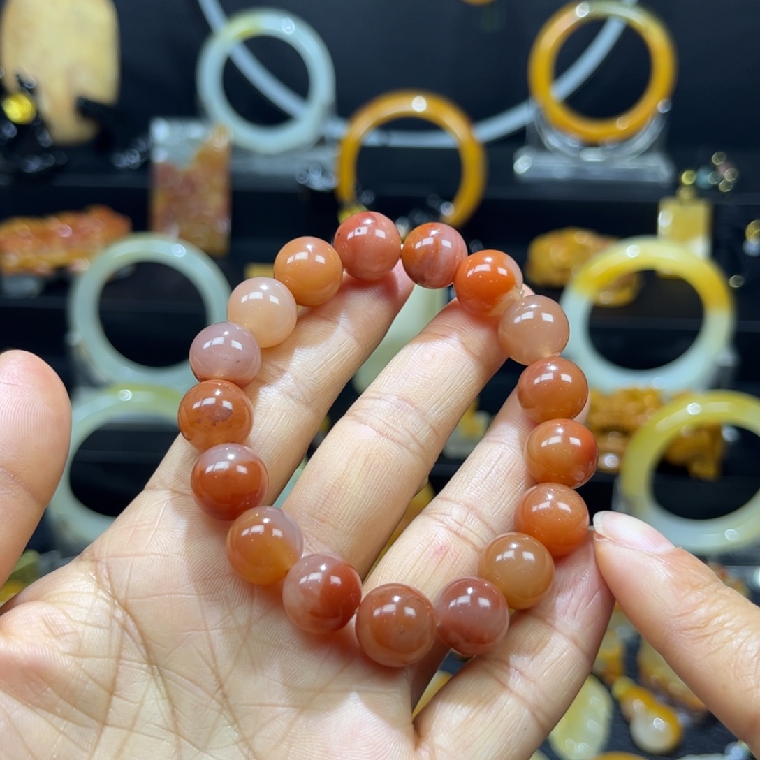 石英质玉（黄龙玉）未镶嵌手链