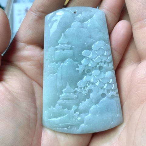 翡翠颈饰未镶嵌天然缅甸翡翠a货