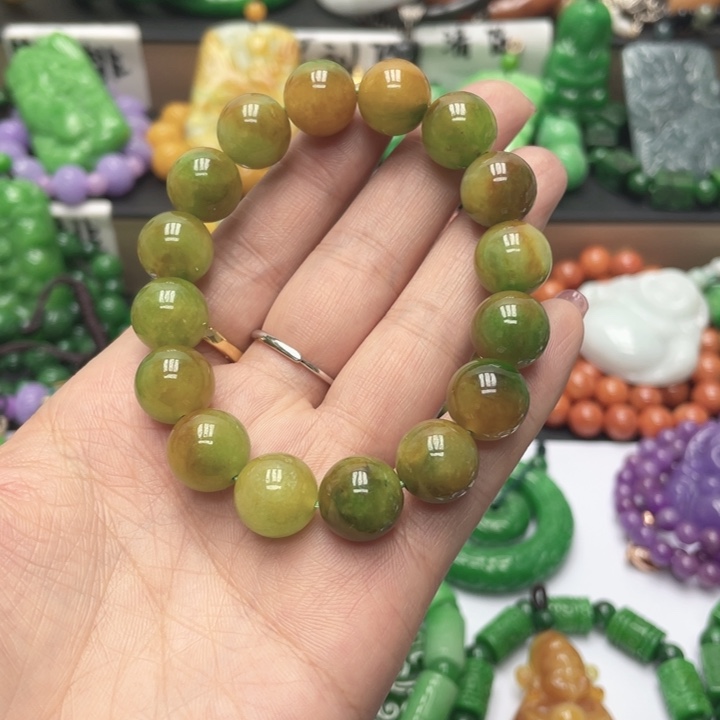 院***弯翡翠未镶嵌手链手链6