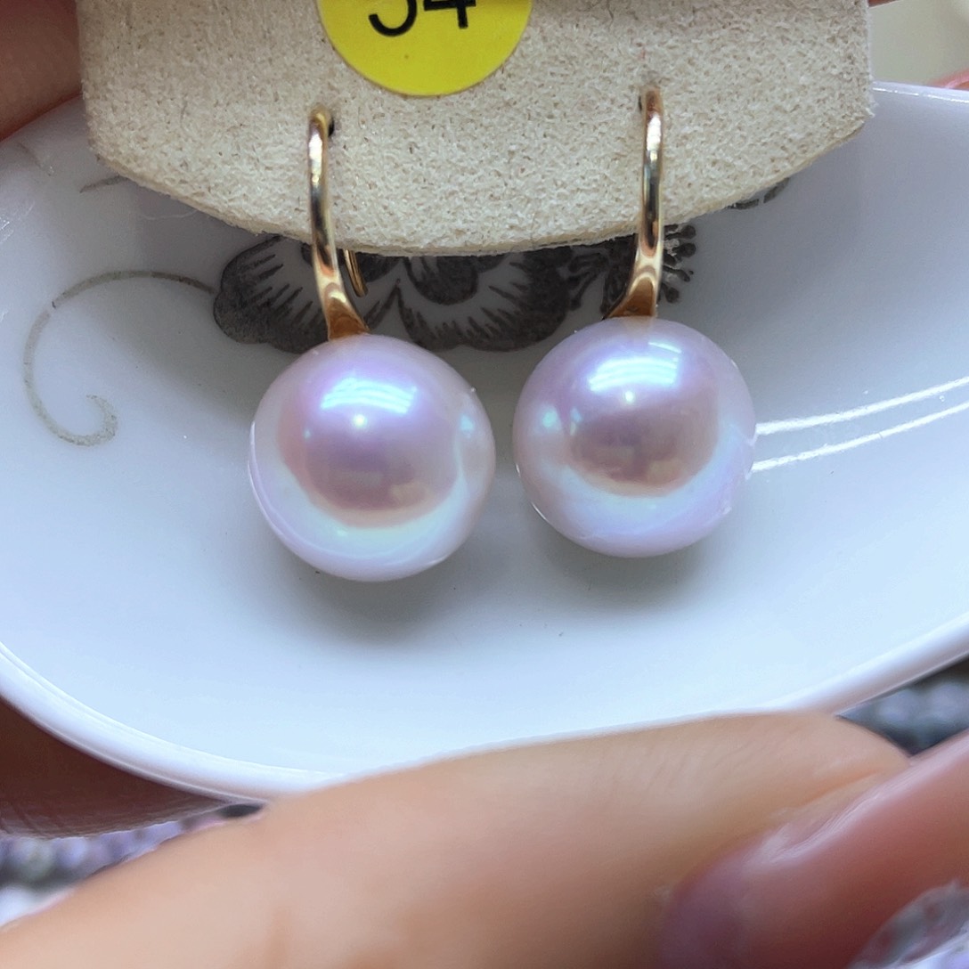 淡水珍珠耳饰银S925镶嵌