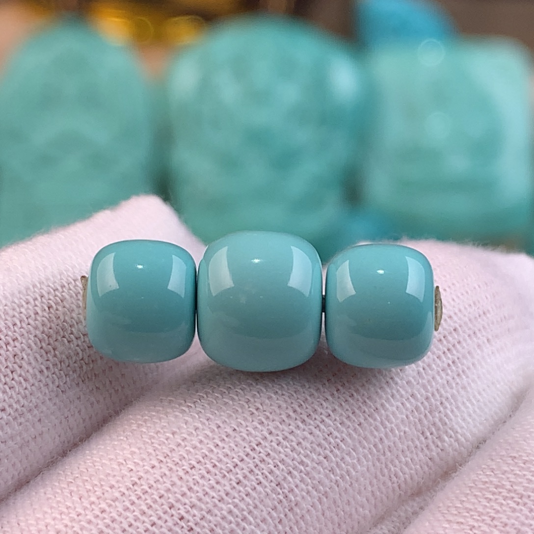 绿松石未镶嵌三件套老型卡8.8