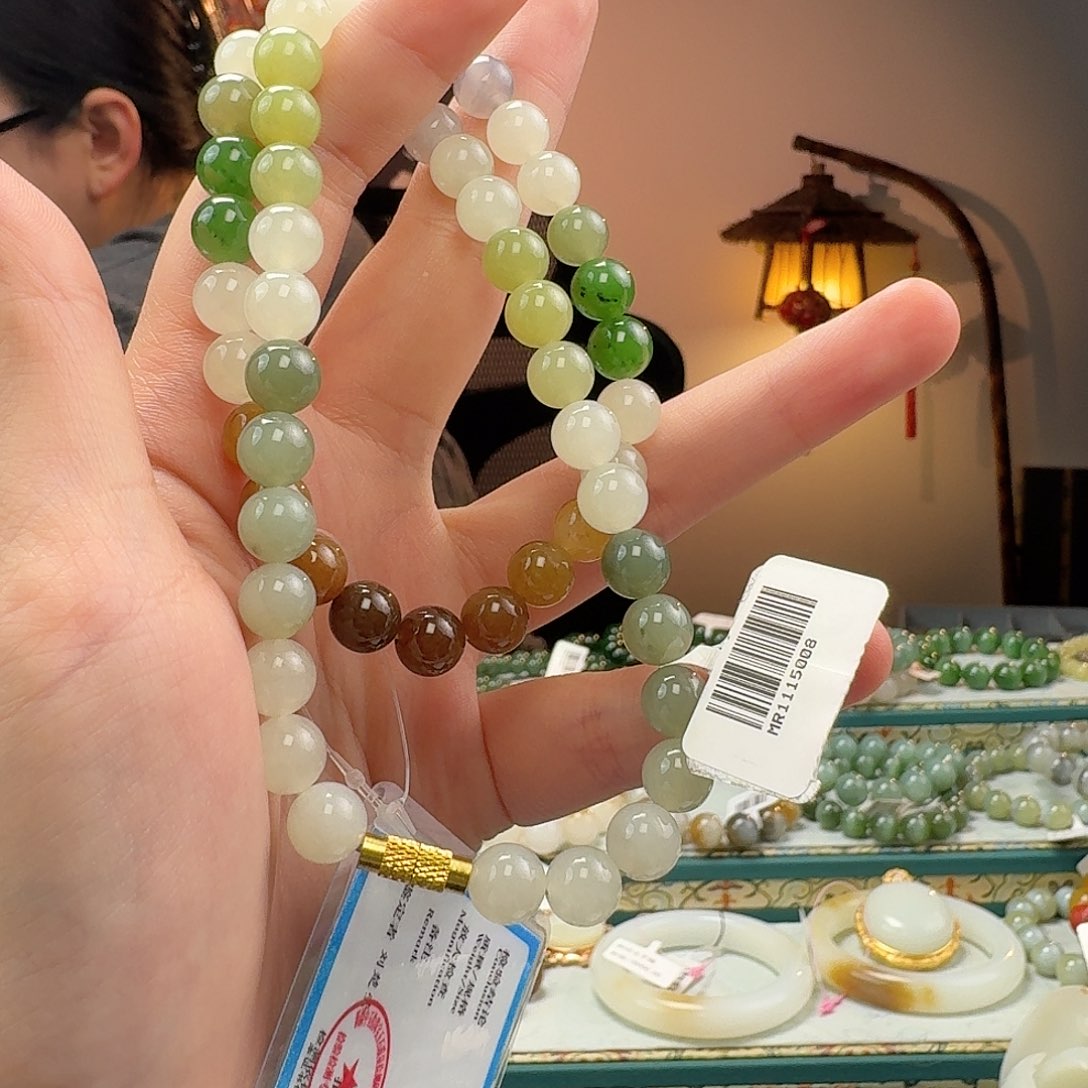 和田玉手串未镶嵌