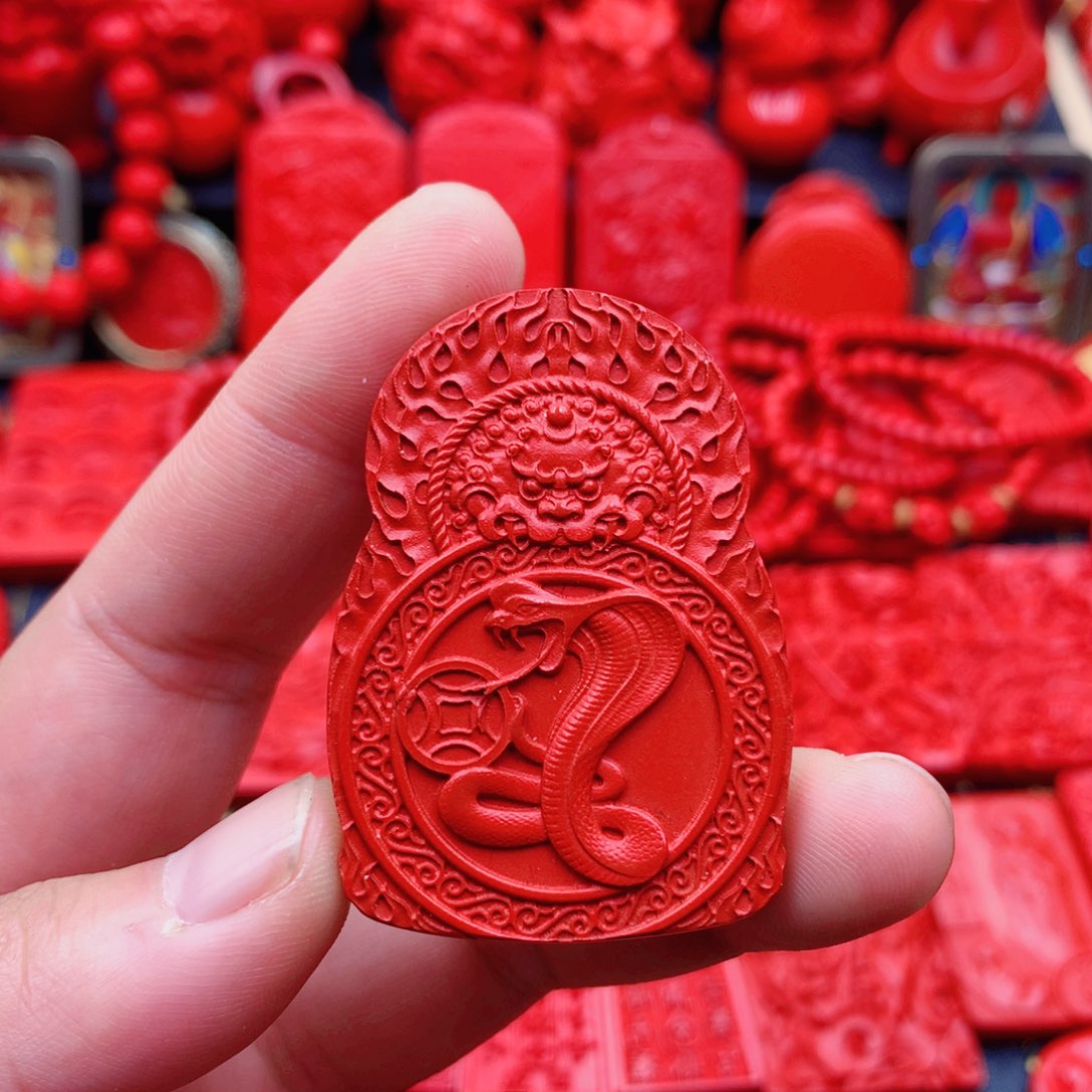 天然辰砂朱砂吊坠