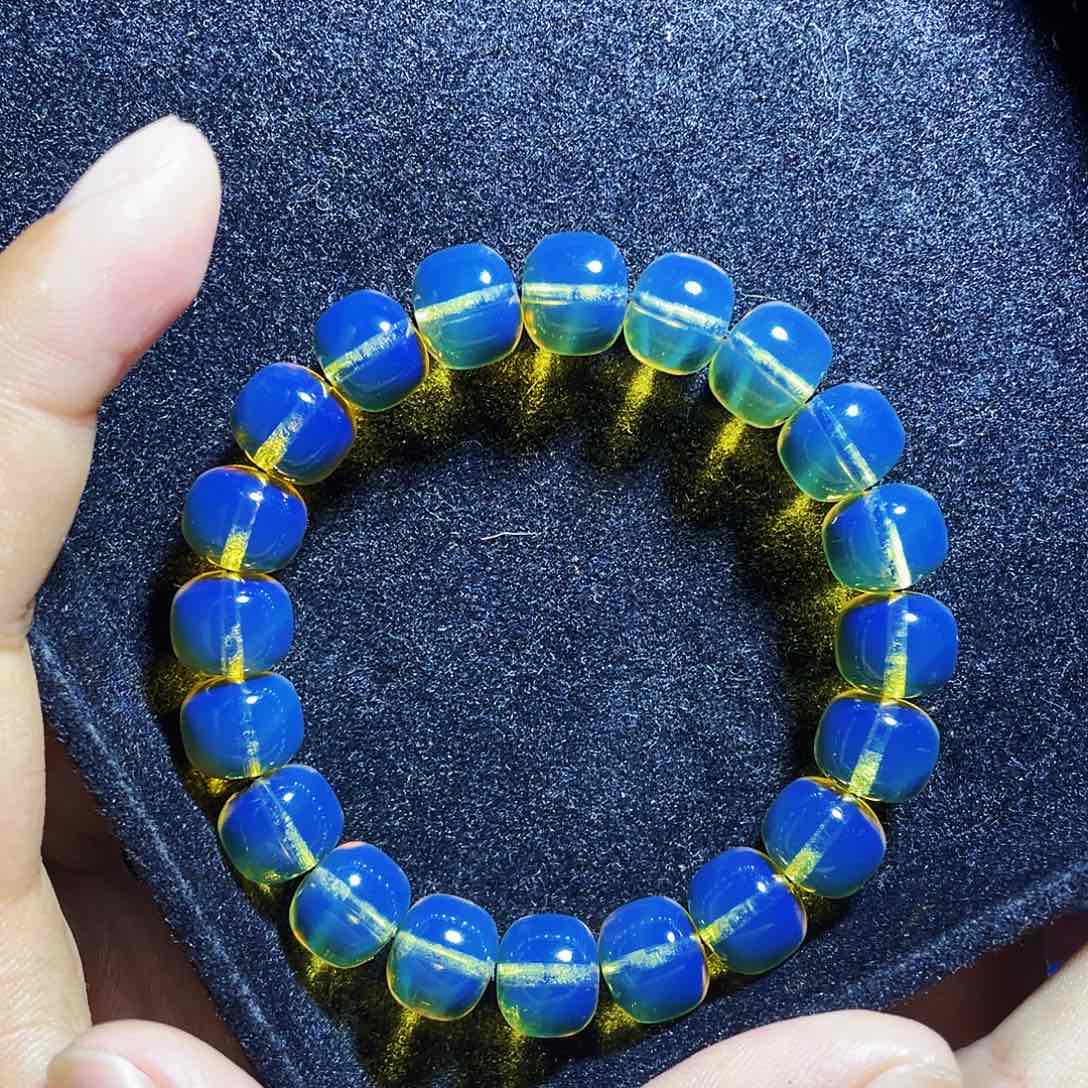 蓝珀裸石未镶嵌异色珀11老型毕业品质