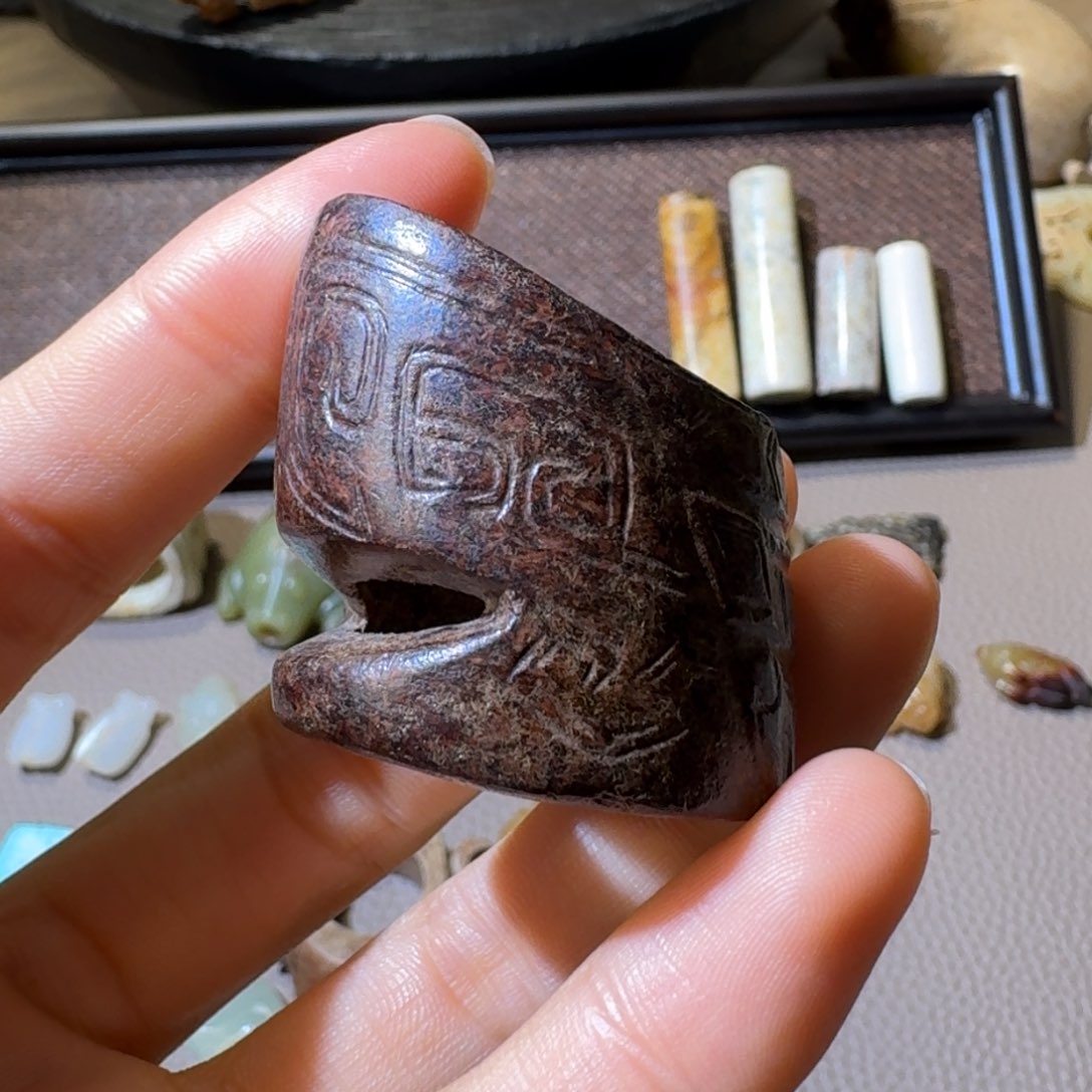 和田玉挂件未镶嵌心**瀑