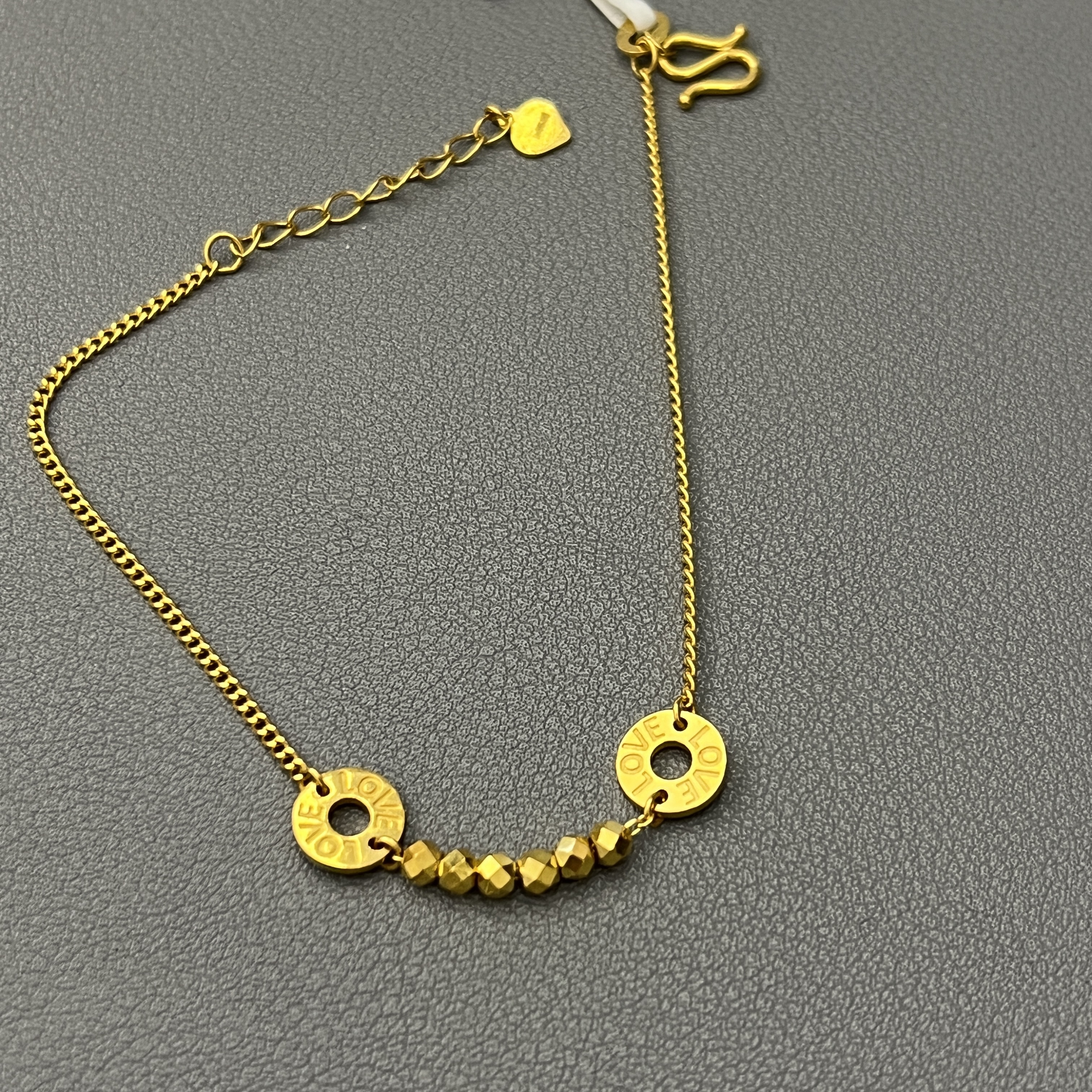 不支持7天无理由【蹦迪珠圆环黄金手链】5G工艺足金999