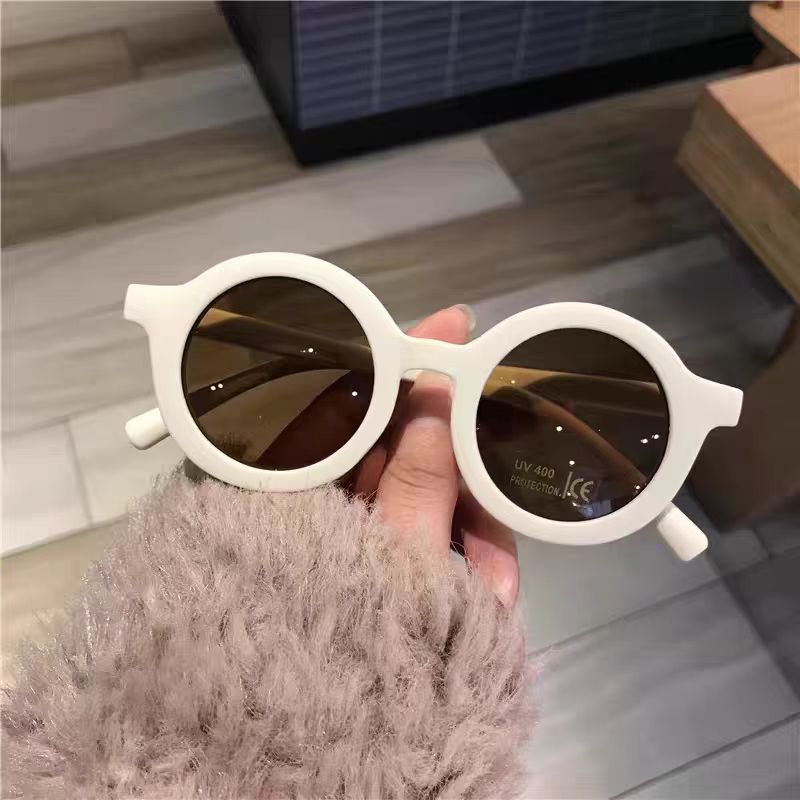 佑琦恩女童时尚太阳镜防紫外线圆框潮流墨镜2025冬季SN新款SN143