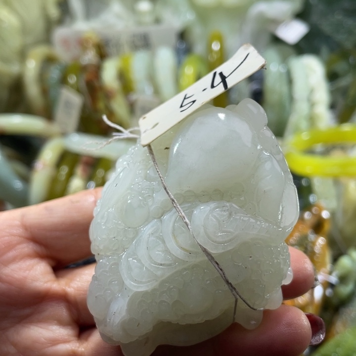 岫玉未镶嵌手把手把
