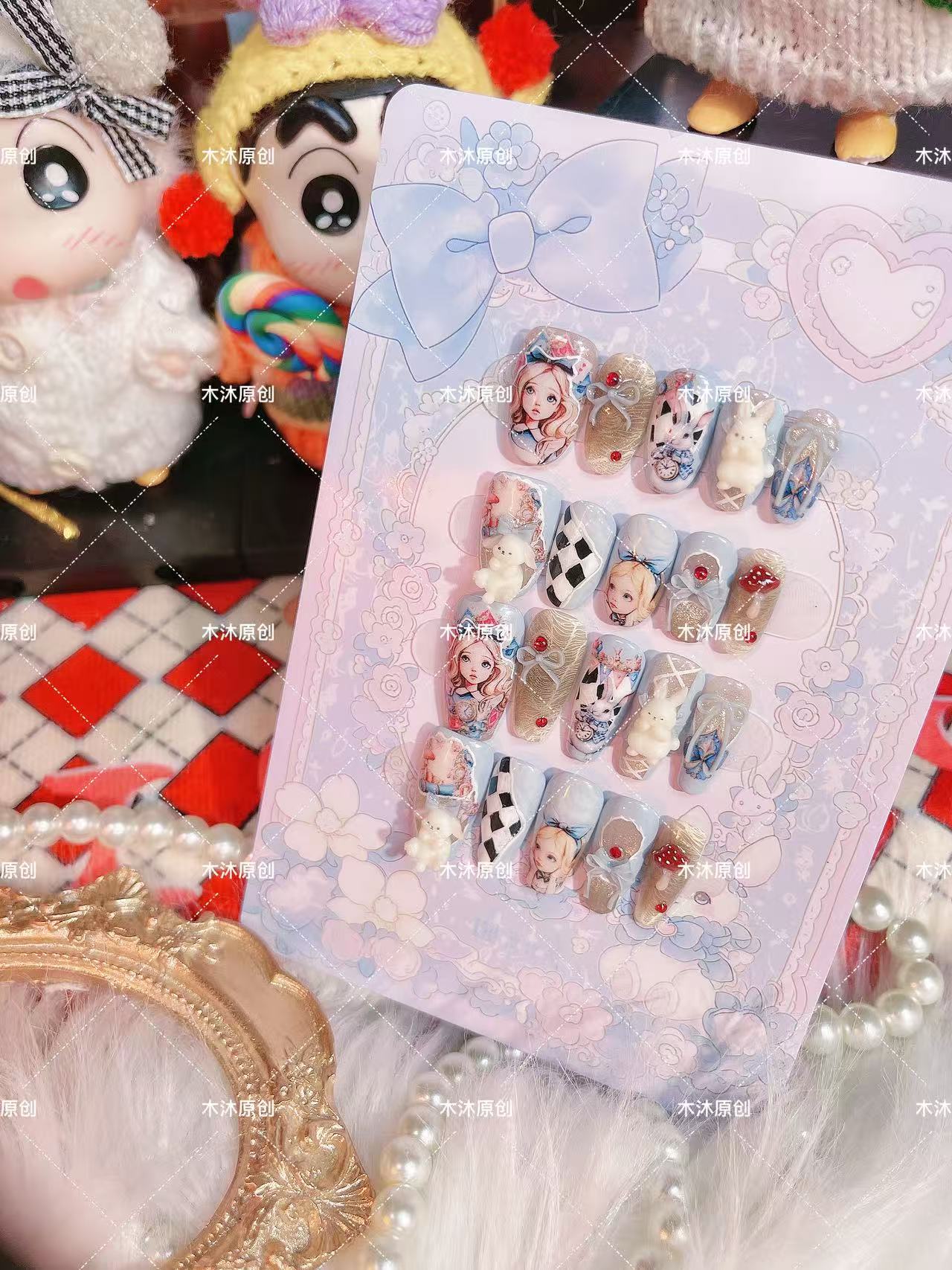 【爱丽丝少女】纯手工穿戴甲  NO退NO换 两单包邮