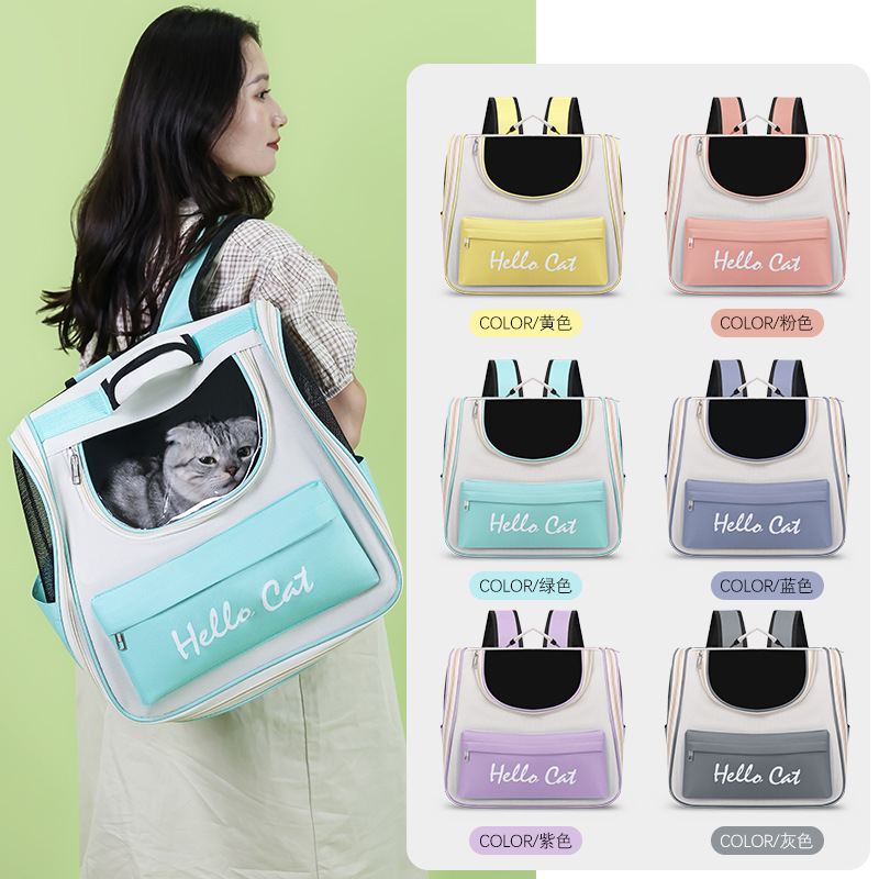 透明宠物包外出便携猫咪双肩包透气加大宠物狗外出包背包