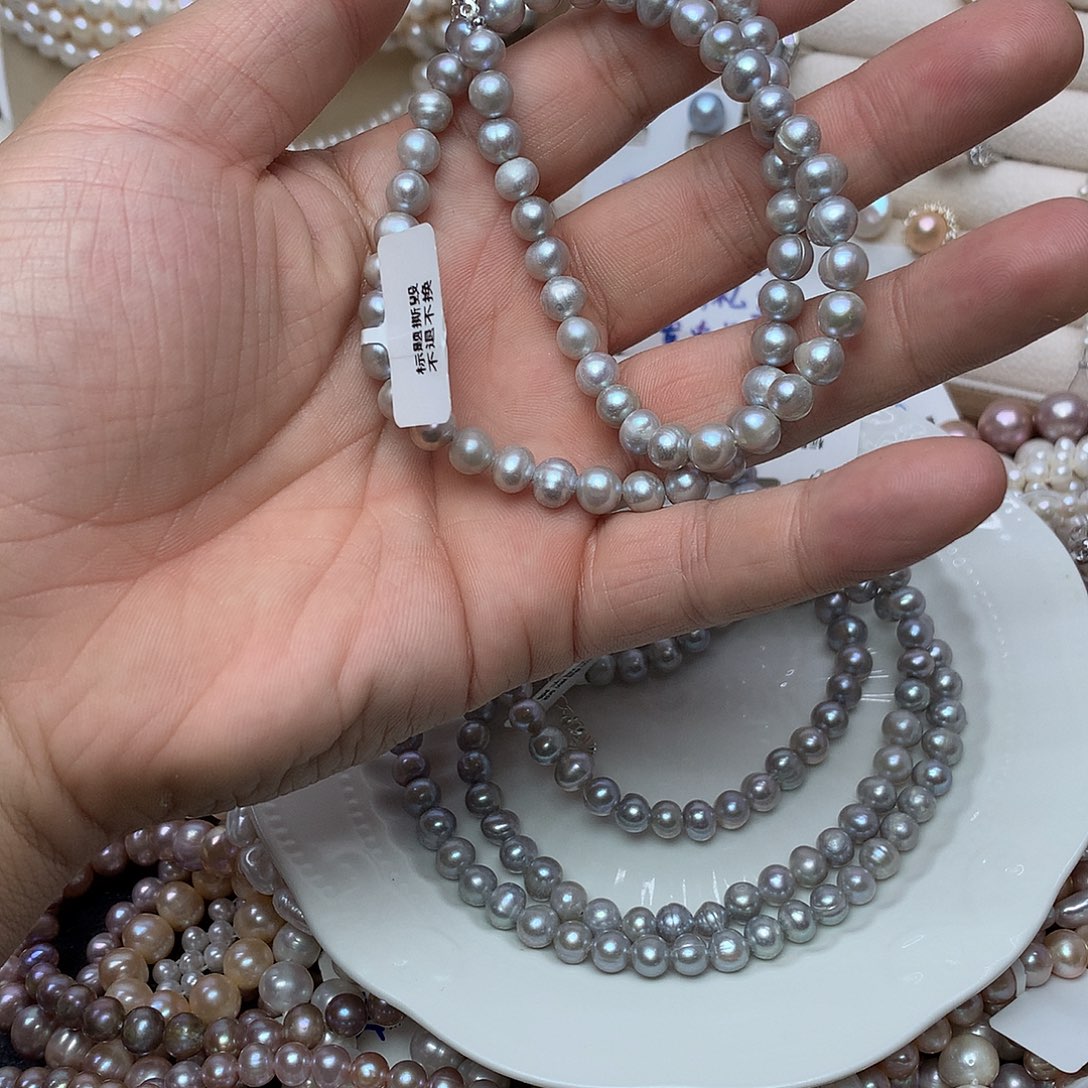 淡水珍珠5-6未镶嵌x24项链