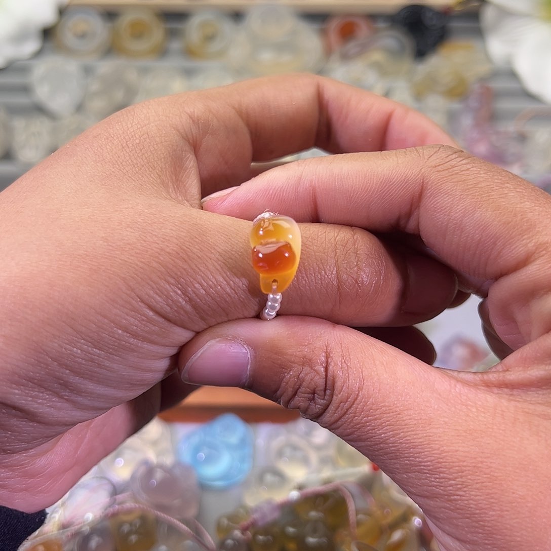 玛瑙/玉髓颈饰未镶嵌草**酱