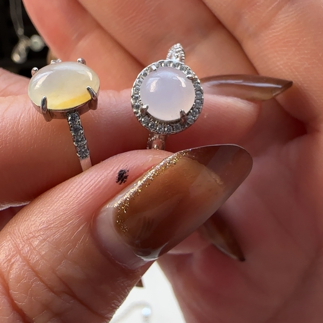 翡翠银S925镶嵌戒指