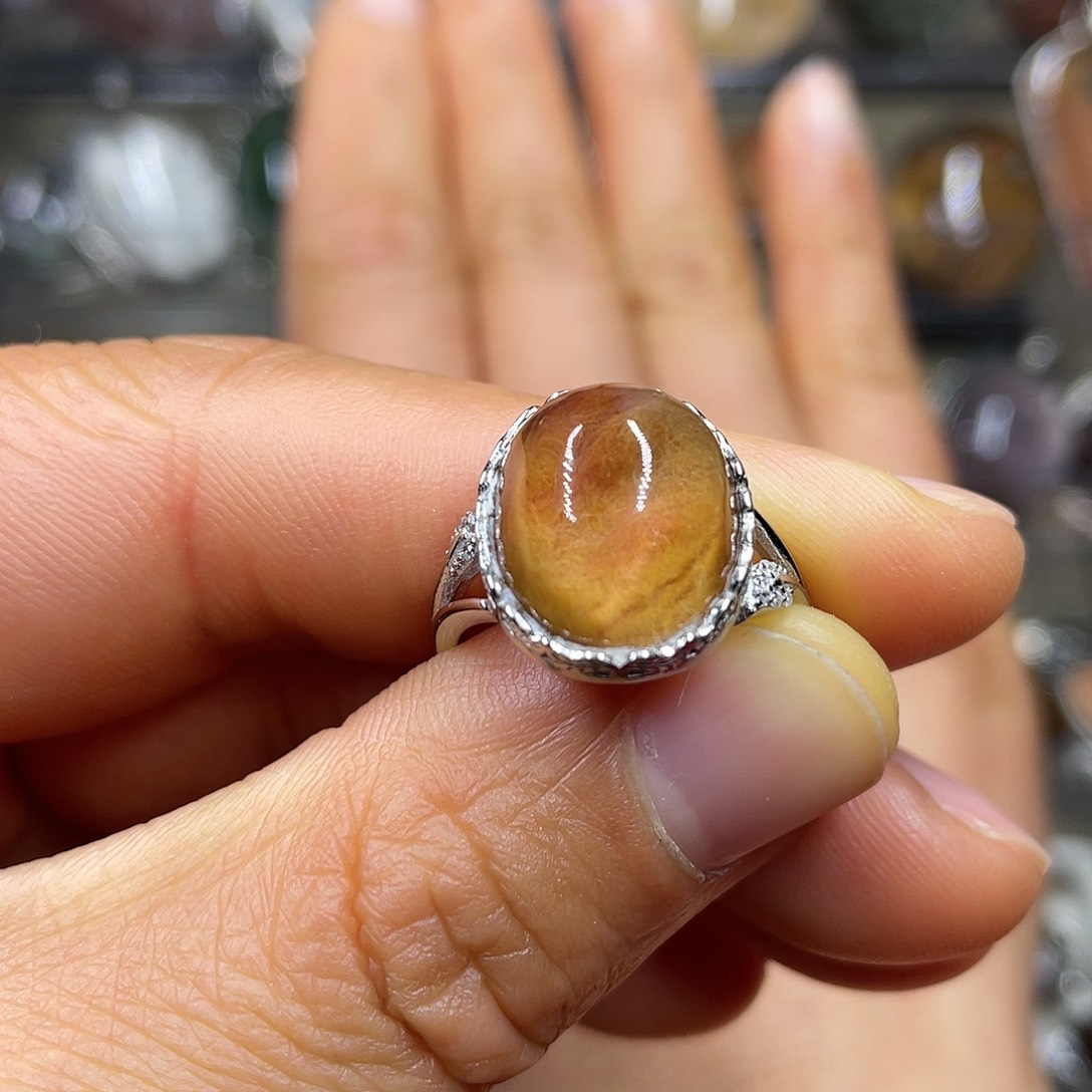【闪购商品】水晶珠宝半成品银S925镶嵌戒指