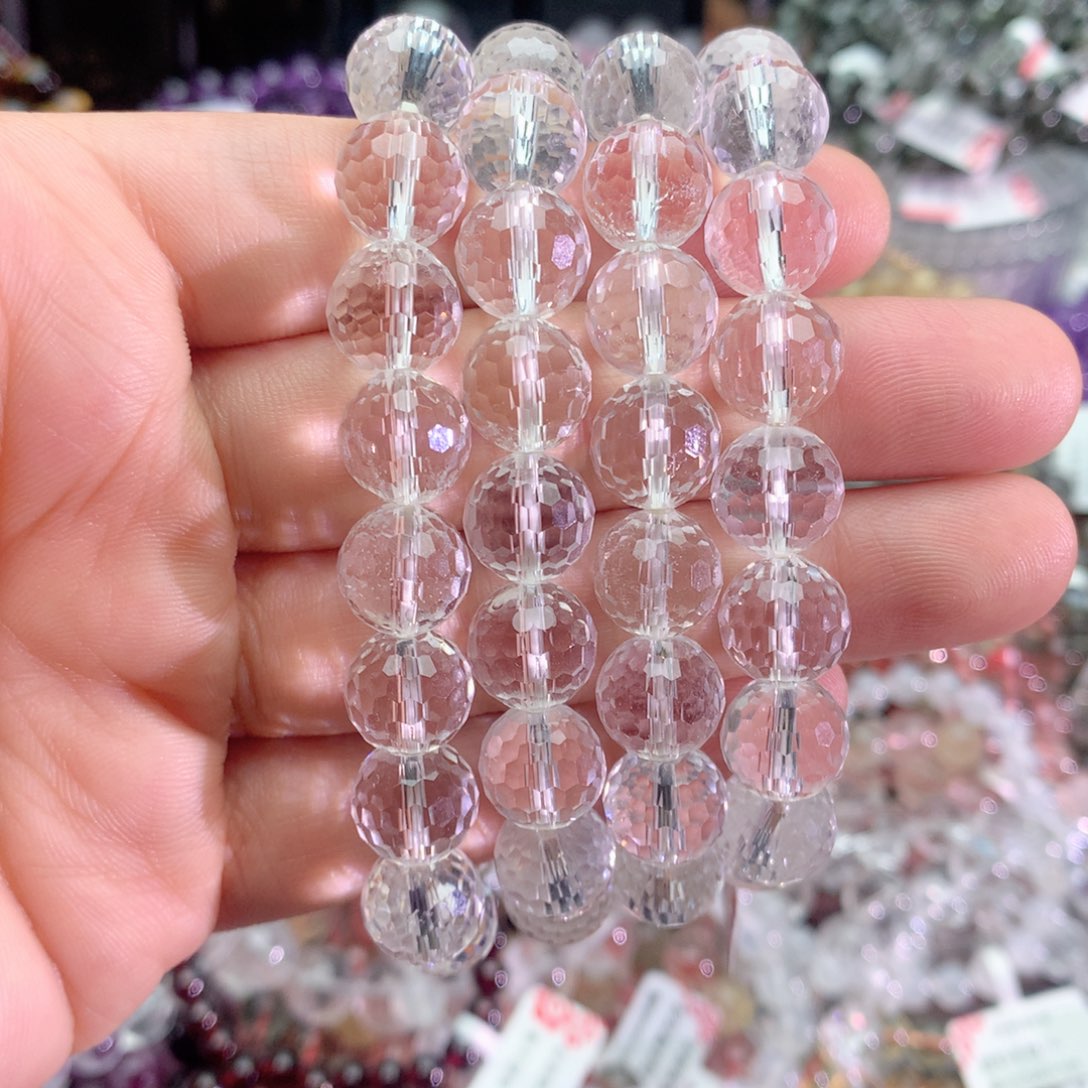 水晶手链未镶嵌白水晶切面