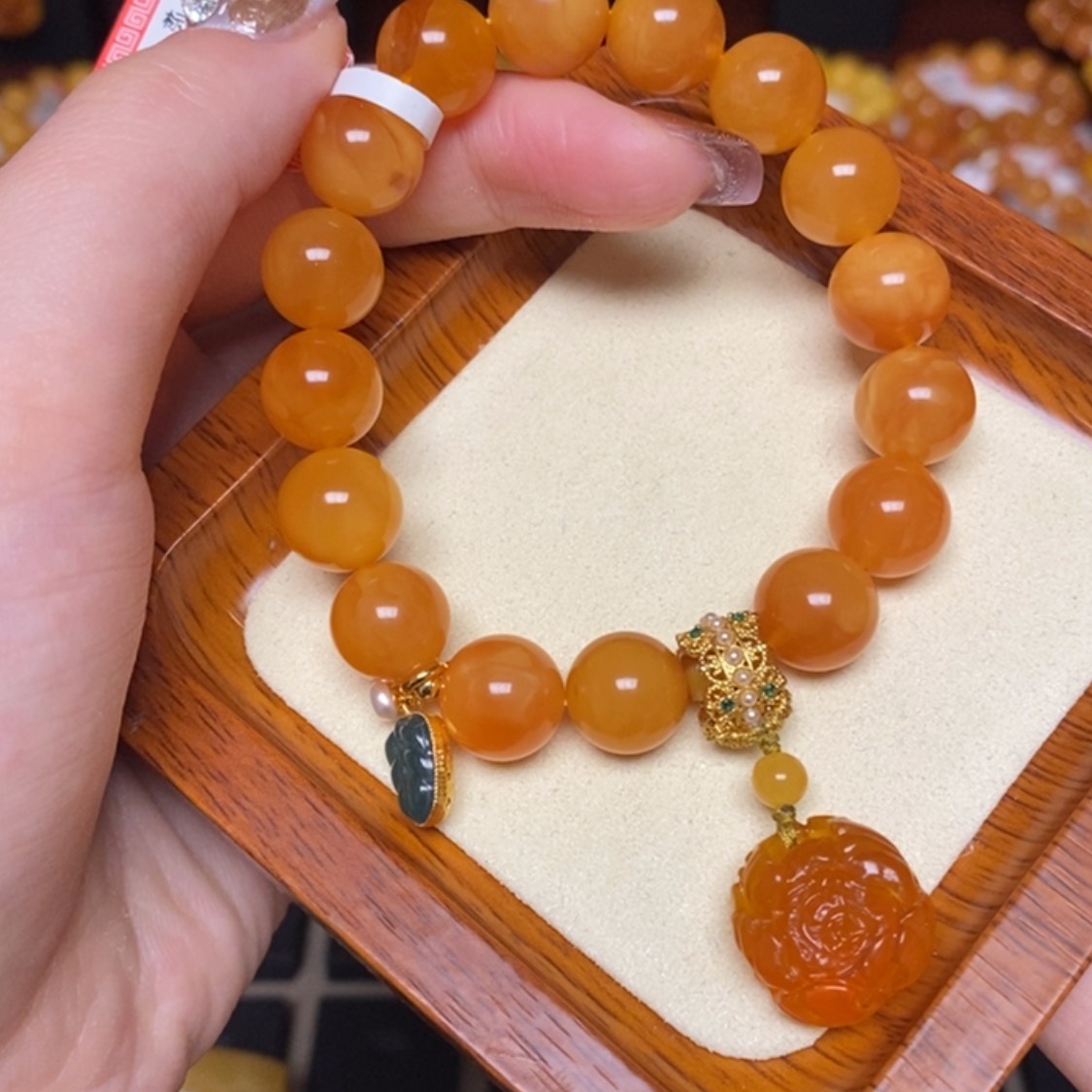 【闪购商品】蜜蜡手链未镶嵌手串