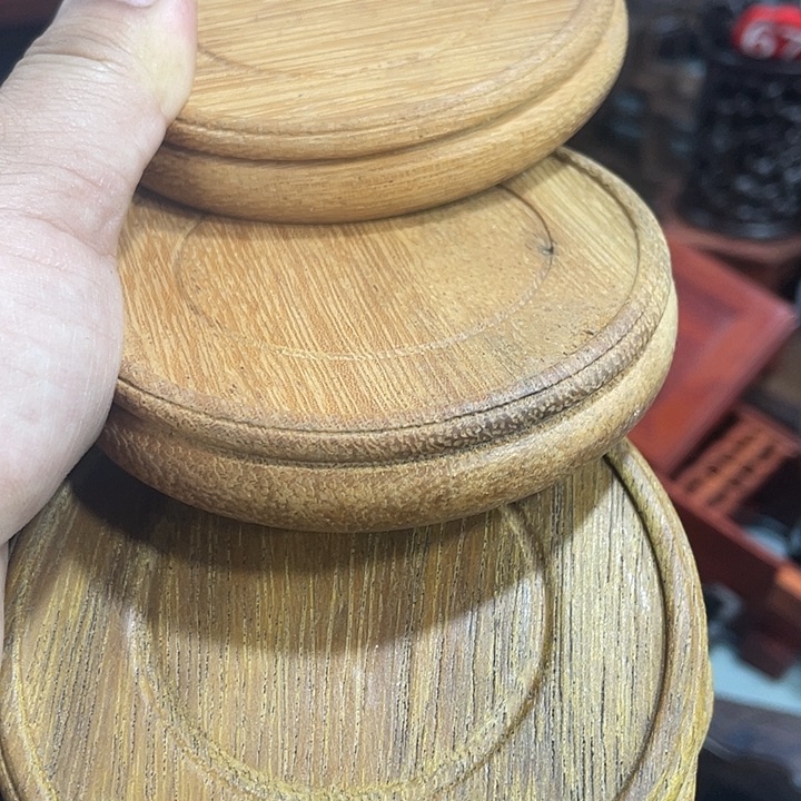 香榧木红木底座工艺品3个
