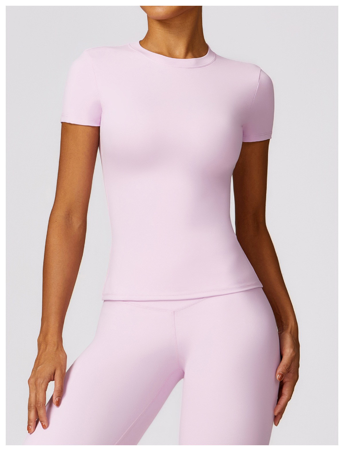 高品质春季运动收腰短袖健身跑步运动短袖健身