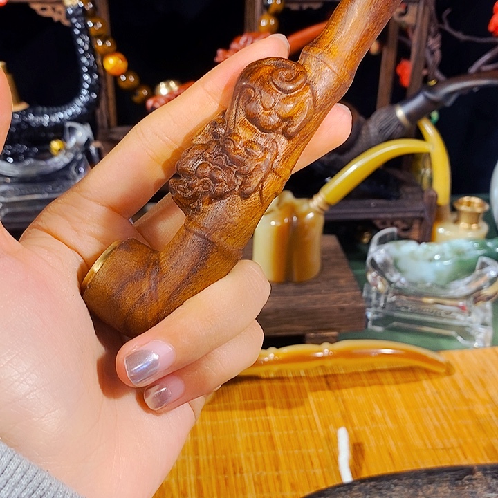 高端大气上档次金丝楠烟斗