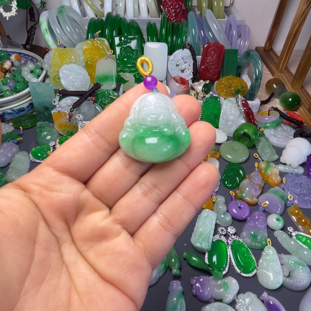 翡翠未镶嵌手链翡翠未镶嵌颈饰手饰挂件