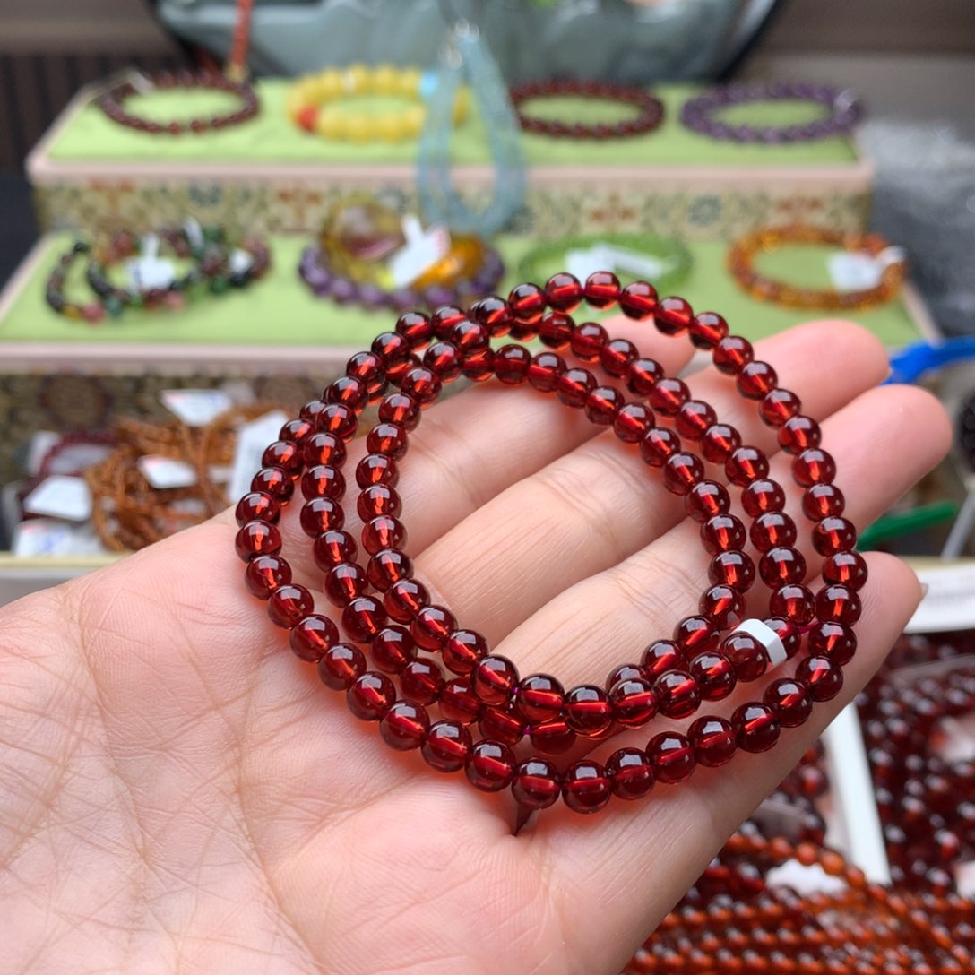 未镶嵌手串石榴石手串5.3