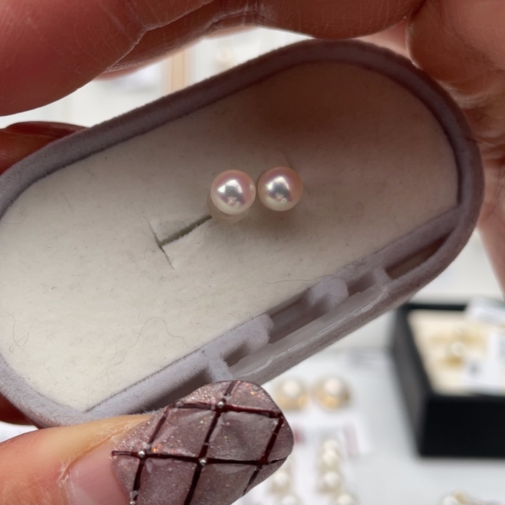 海水珍珠耳饰18K金镶嵌