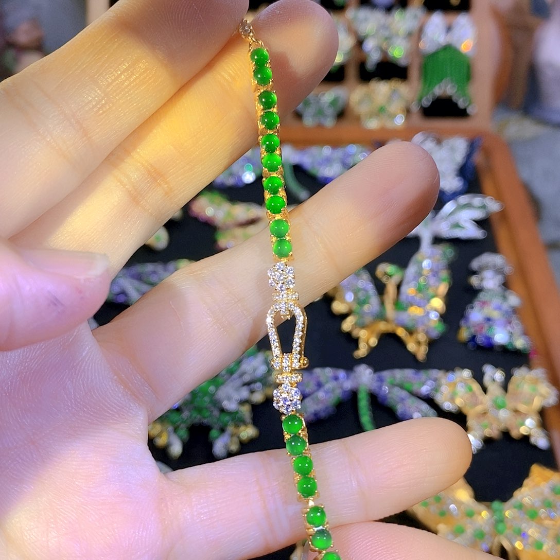 吊坠(不含链)银S925镶嵌翡翠