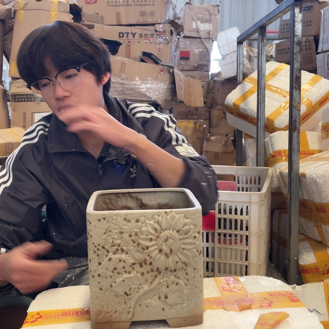 红陶宜兴紫砂花盆