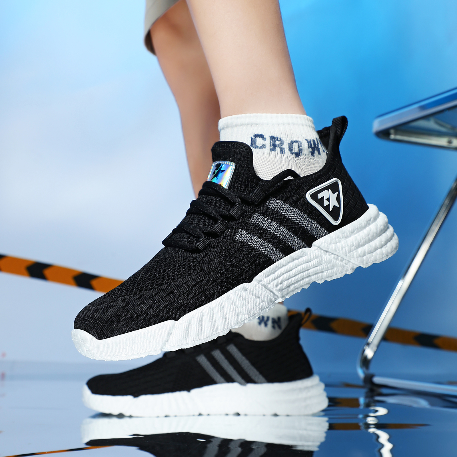 秋季男鞋情侣款鞋子运动鞋子百搭休闲鞋子WD3511[Y/C]