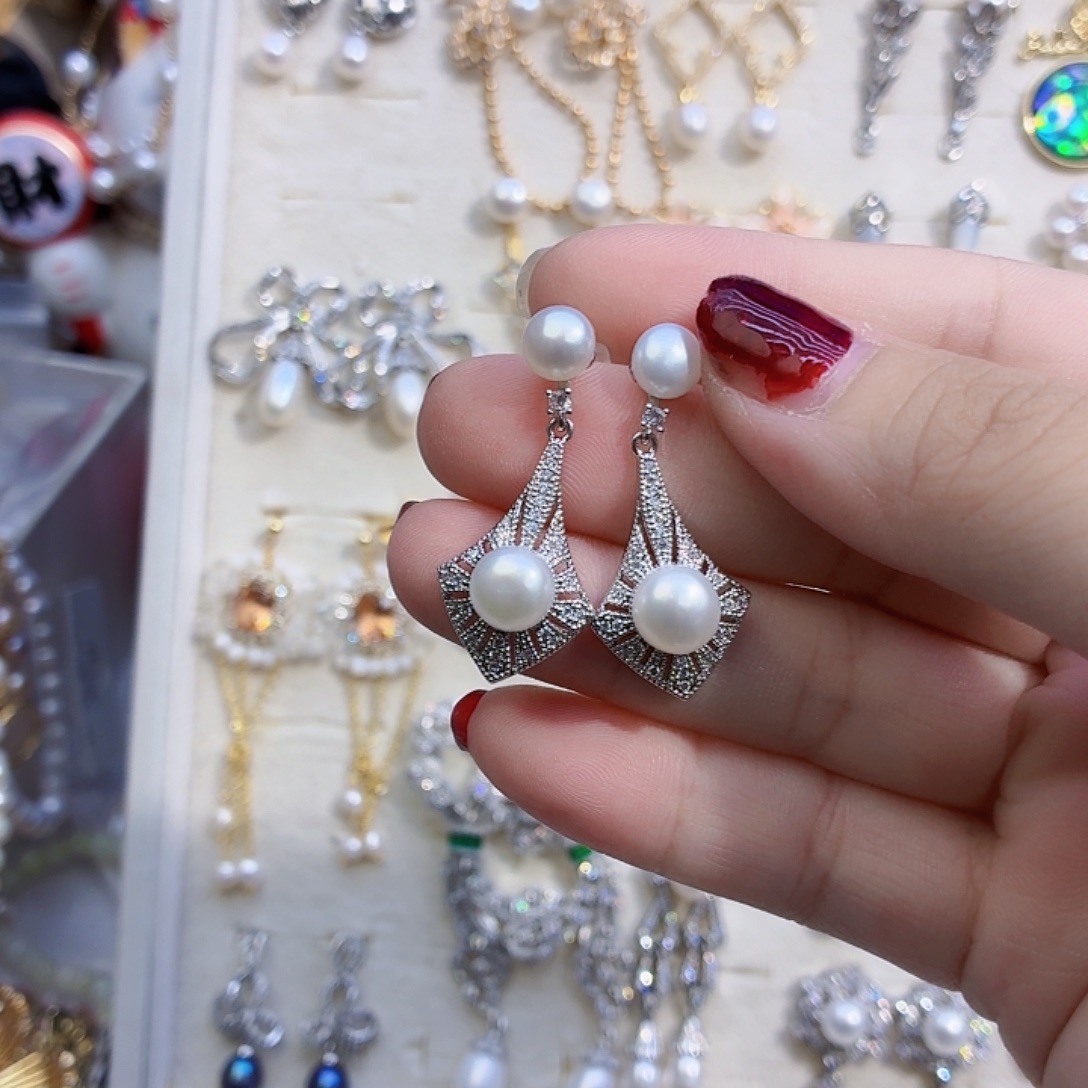 耳饰淡水珍珠合金