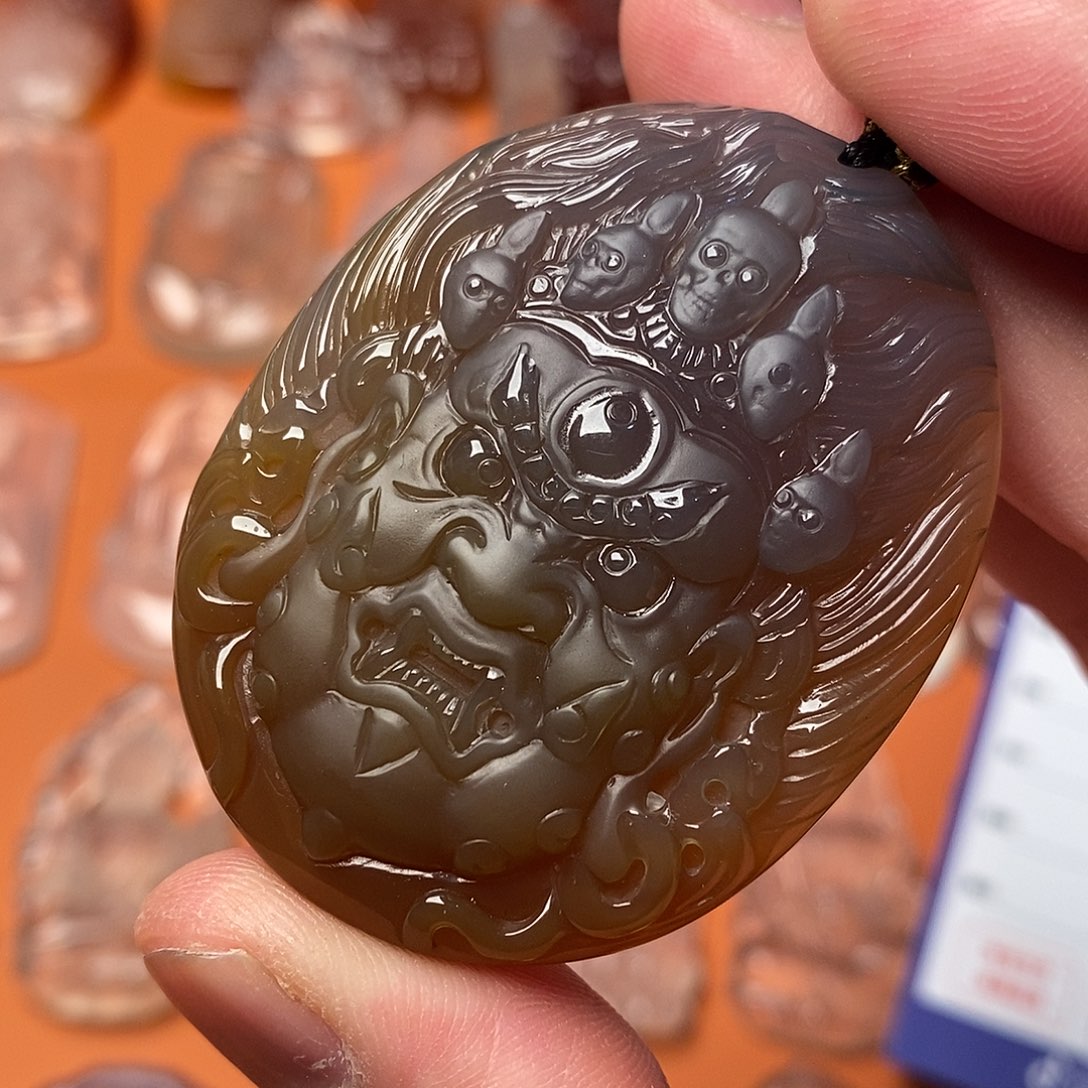 玛瑙/玉髓颈饰未镶嵌（大黑天）