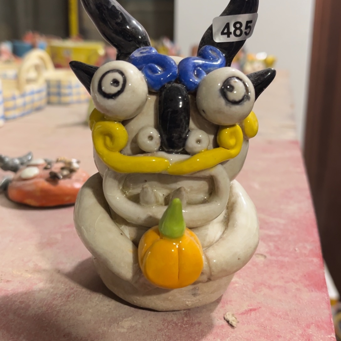 摆件纯手工抽象陶瓷摆件微瑕485