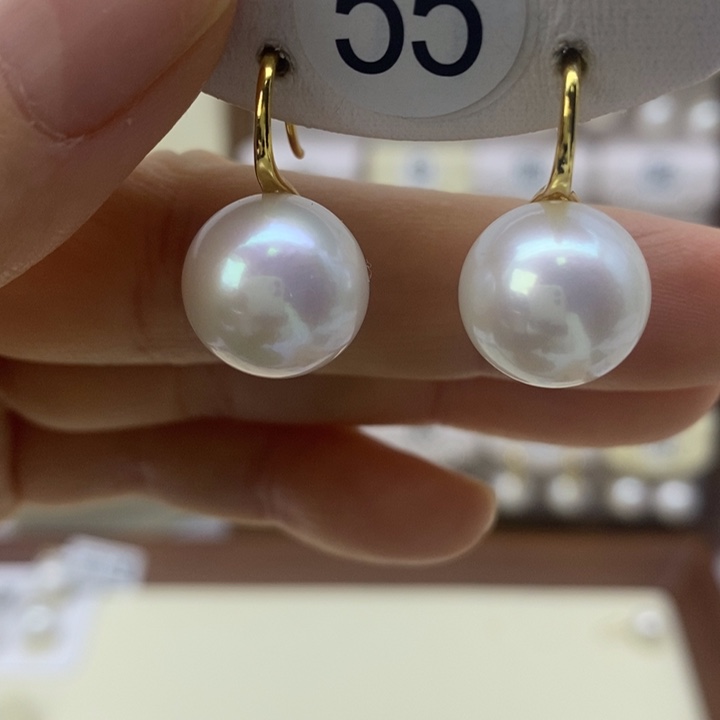 银S925镶嵌耳饰淡水珍珠