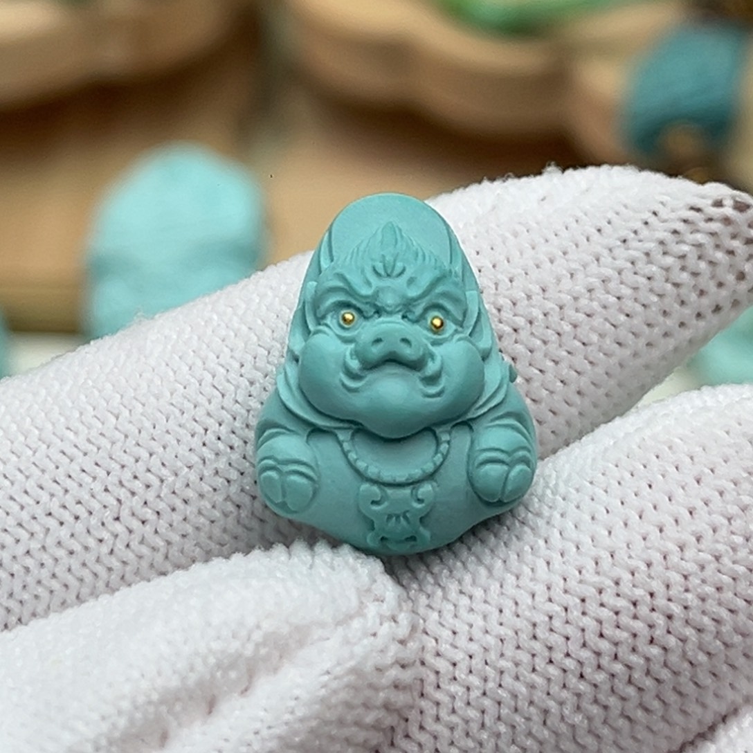 未镶嵌绿松石珠宝奇石傲娇猪
