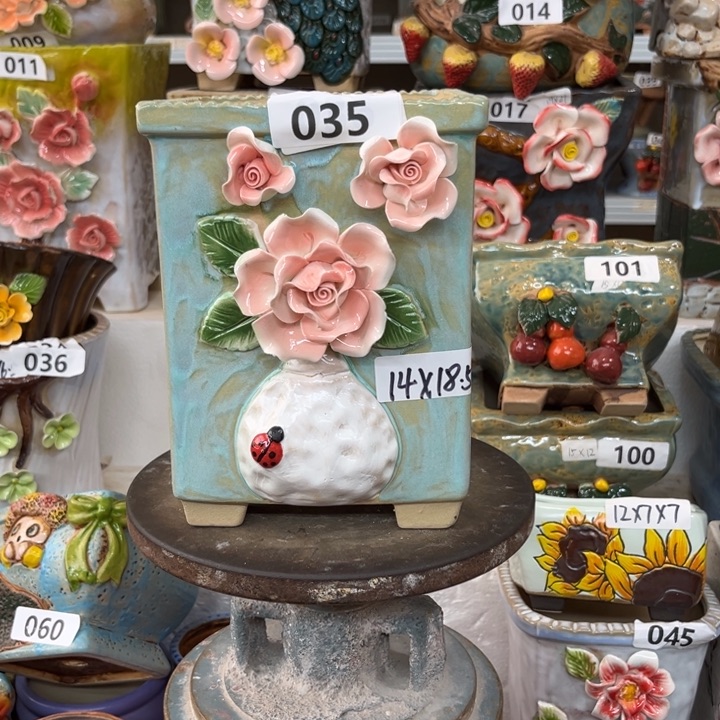 紫砂花盆粗陶材质多肉花盆