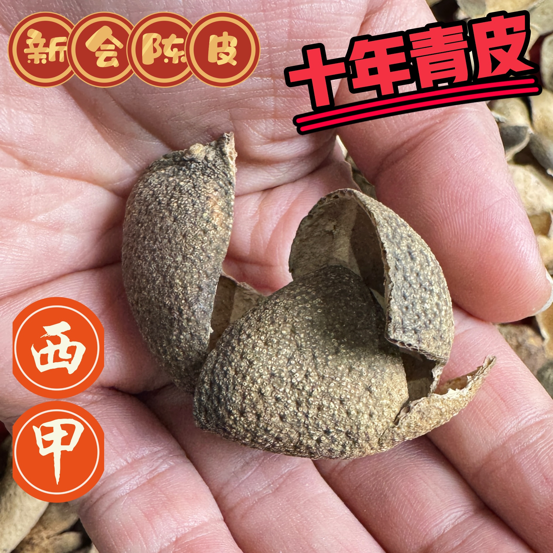 #新会陈皮《西甲圈枝》三花青皮（看家护院试过都说好）