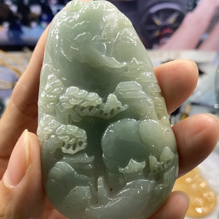 天***子翡翠未镶嵌吊坠(不含链)2909