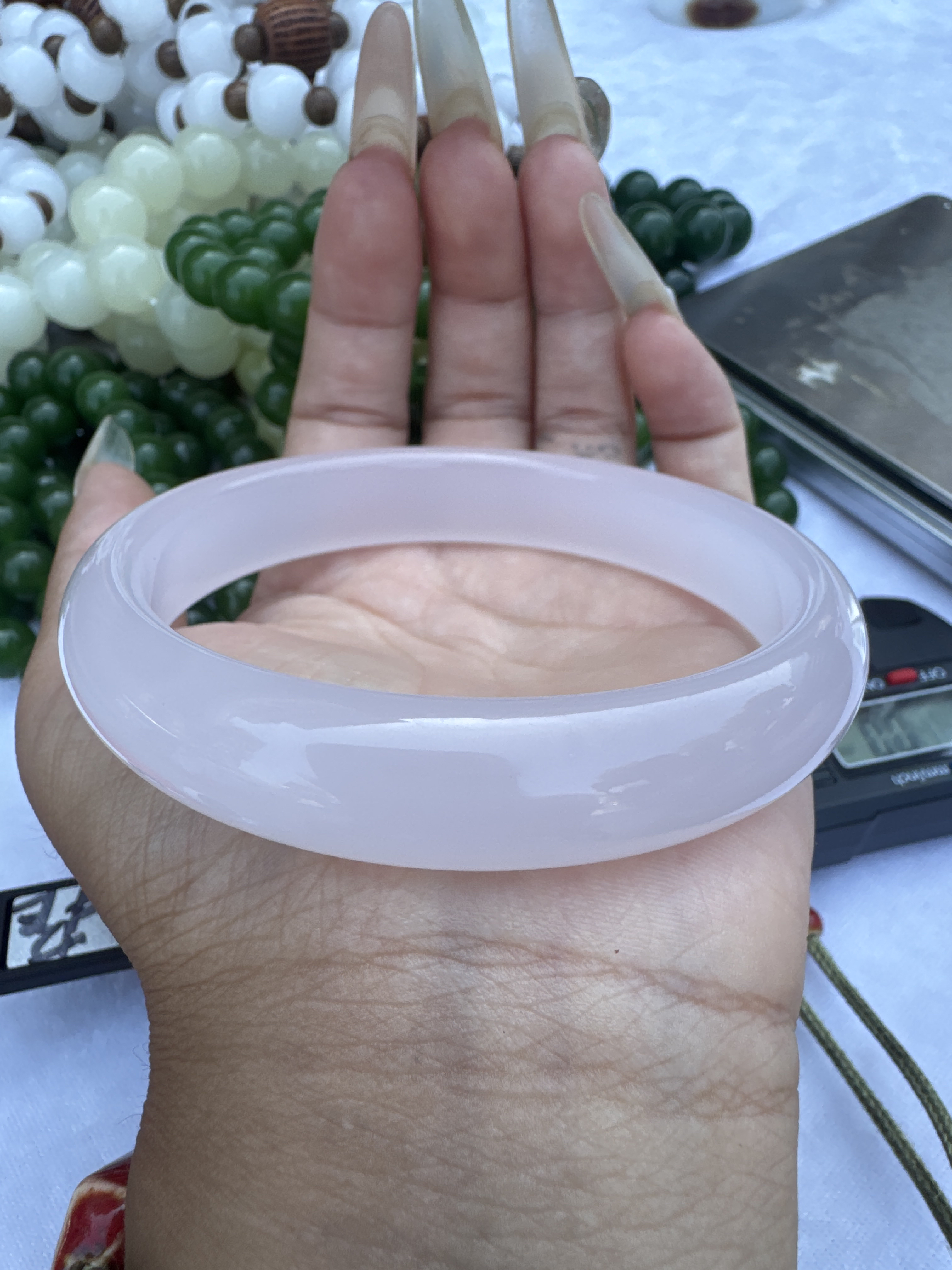 高端大气藕粉手镯52-66