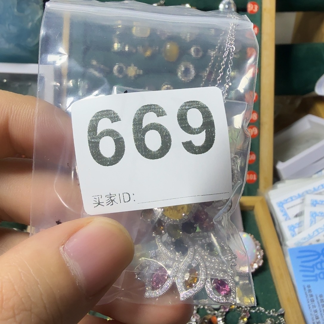 *****碧玺银S925镶嵌颈饰