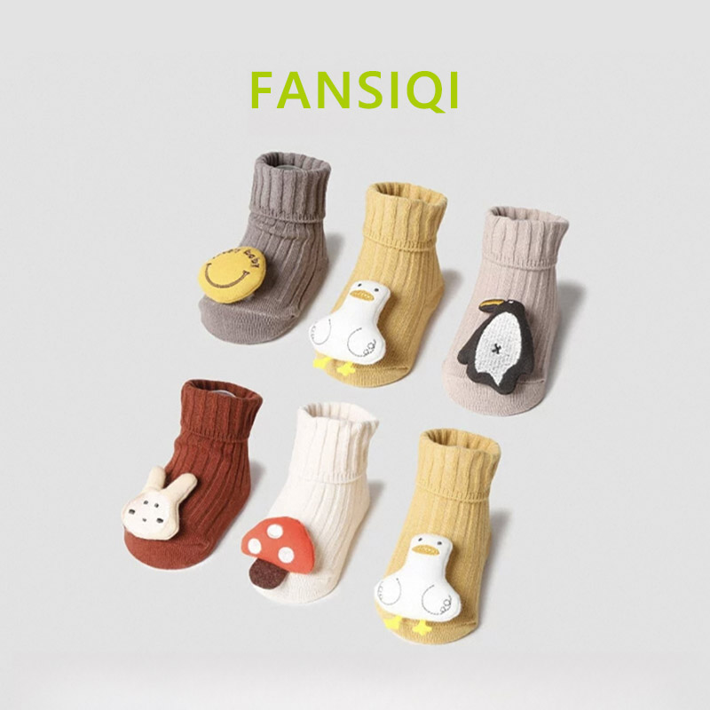 地板袜宝宝冬季厚款防滑隔凉婴儿学步袜卡通可爱室内新款防滑袜