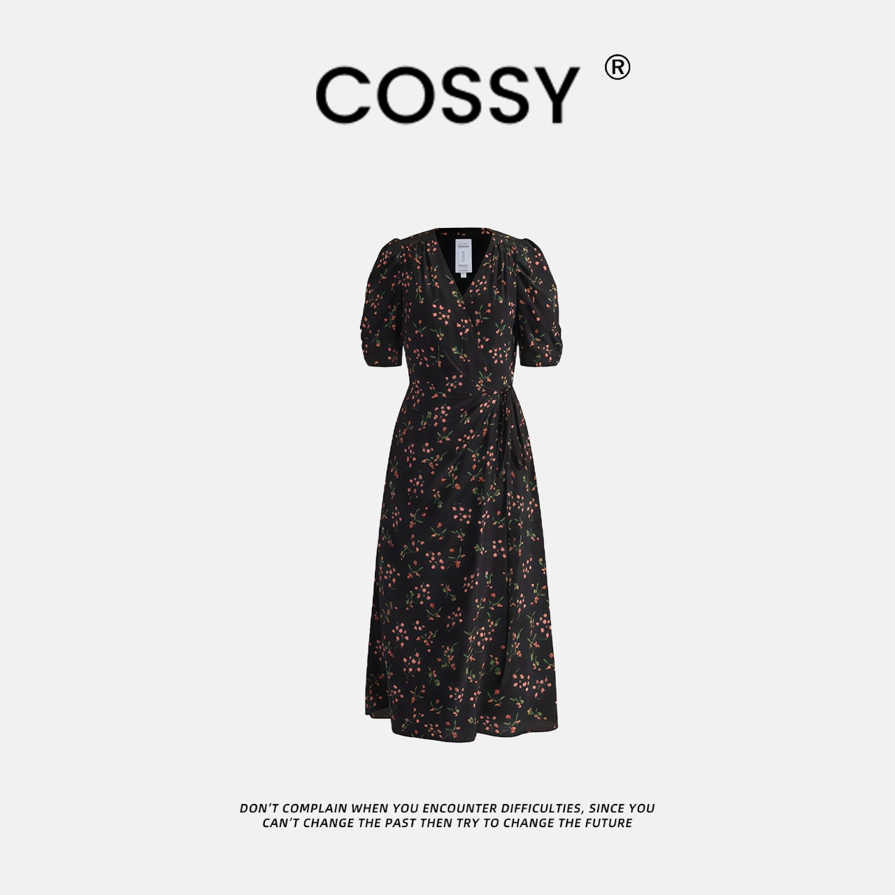 【张俪同款】COSSY松露薄脆法式桑蚕丝收腰茶歇连衣裙夏季
