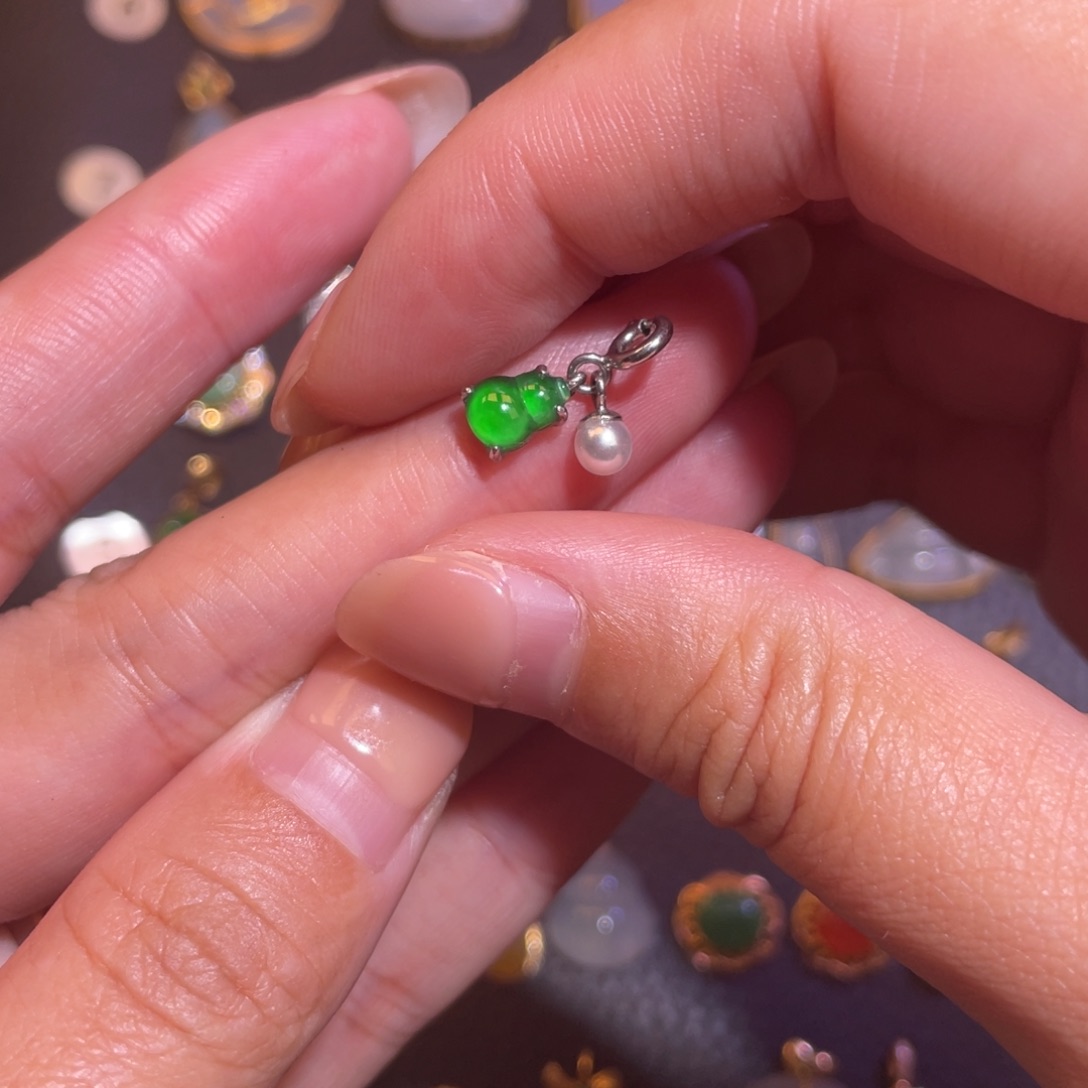 翡翠银S925镶嵌颈饰