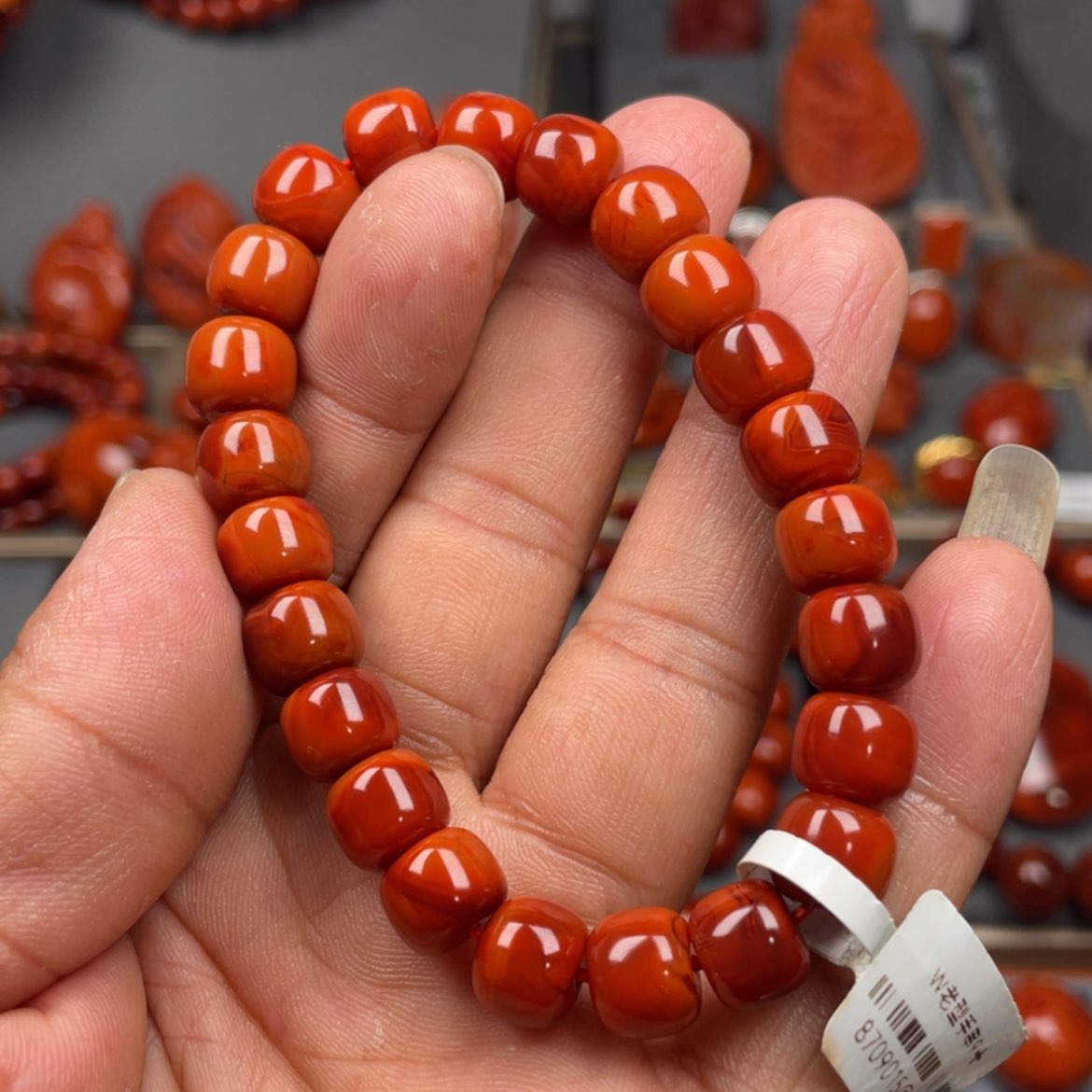 【闪购商品】南红玛瑙珠宝奇石未镶嵌单圈9