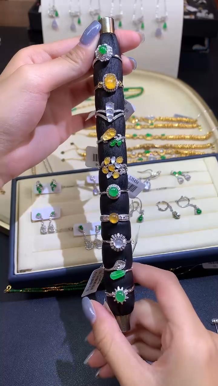 【小鱼严选戒指棒】翡翠戒指-18K金-多样性发货只发一件-JY06|CXQ1