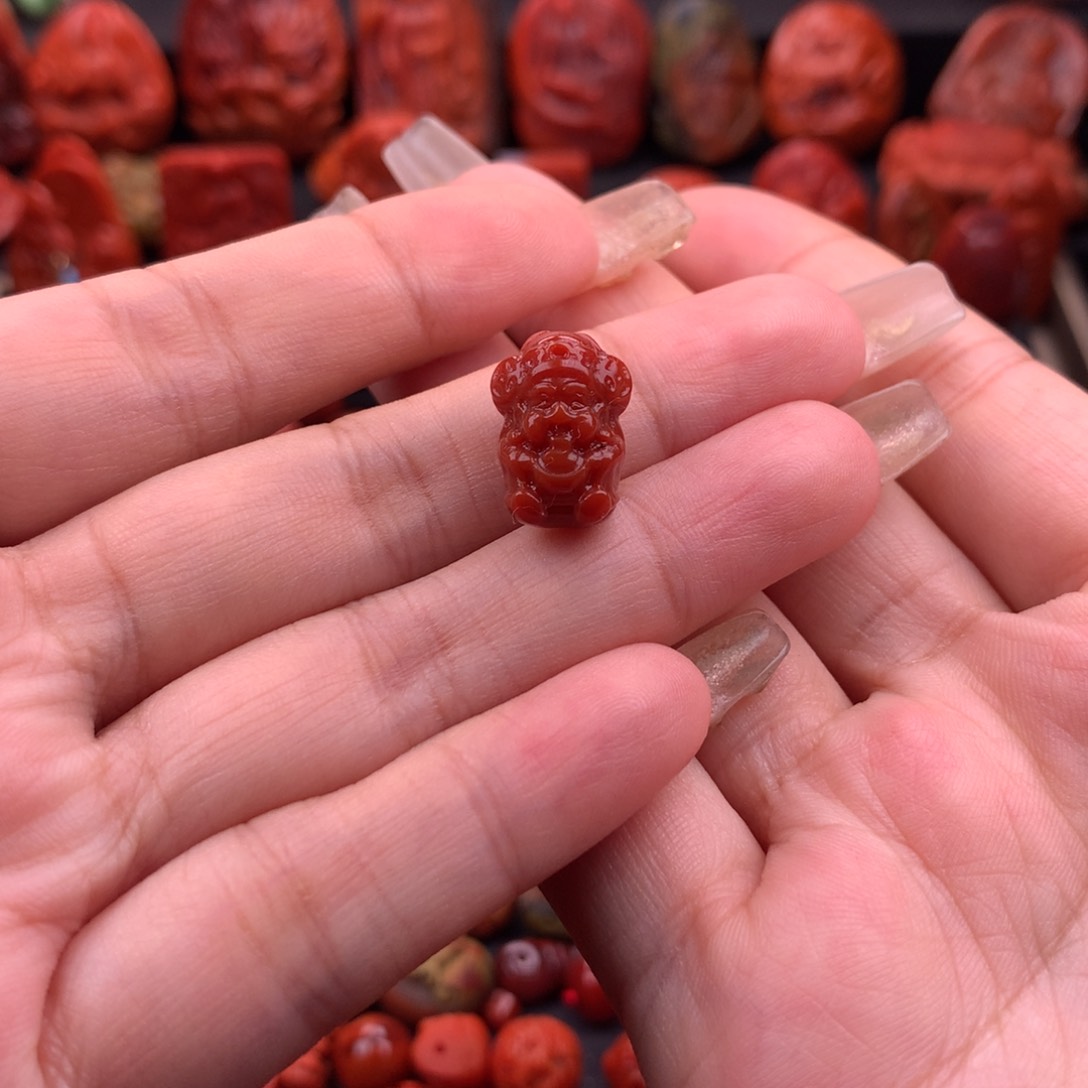 南红玛瑙南红川料财神吊坠11.3mm未镶嵌