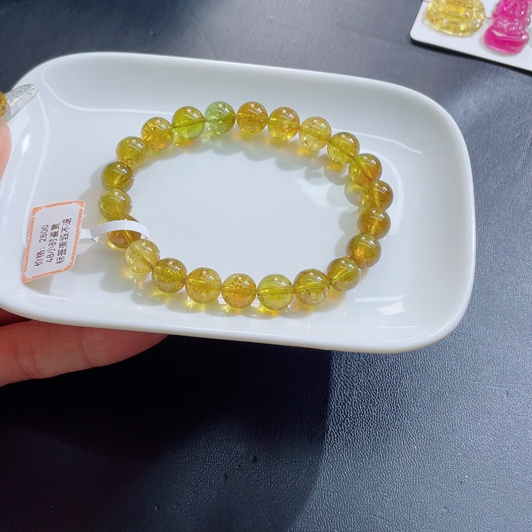 手链碧玺未镶嵌9.3mm左右