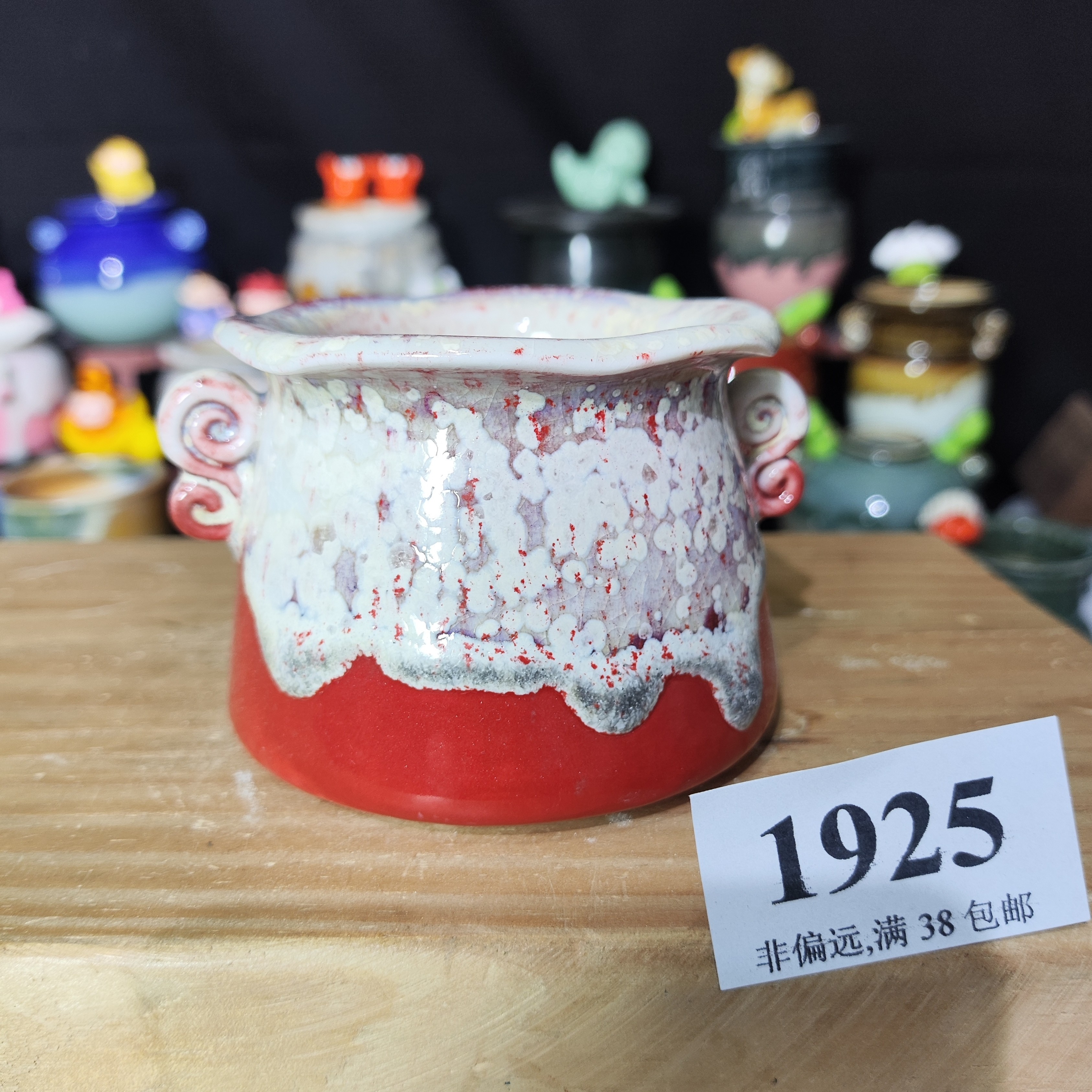 口6高6，1925手工创意多肉花盆摆件迷你多景德镇纯手工制做