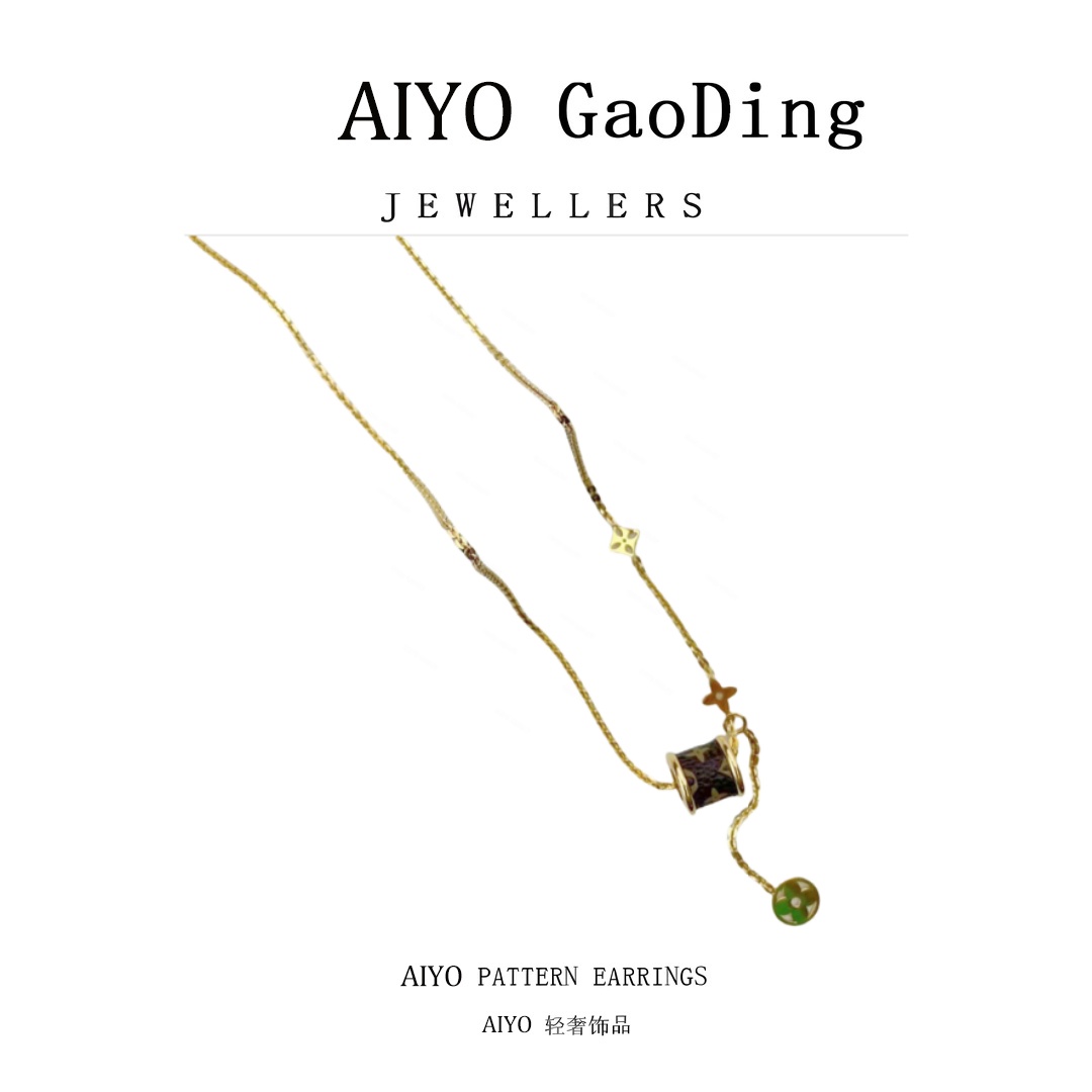  AIYO 新款时尚设计经典百搭小蛮腰流苏饰品项链