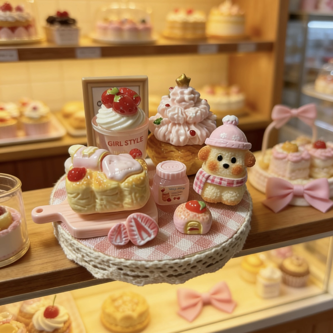 【渲渲diy】7cm盘自选链接一单飞，磁吸车载摆件微缩场景圣诞节礼物